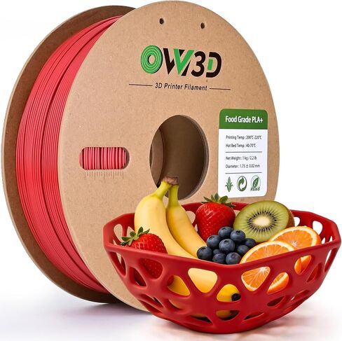 3D Printer Food Safe Filament PLA 1.75mm, PLA+ Soft Sage Green Food Grade Filament, Safety Pastel Filament for 3D Printing, More Strength and Toughness, Fit to Most FDM 3D Printers, 1kg in Kuwait