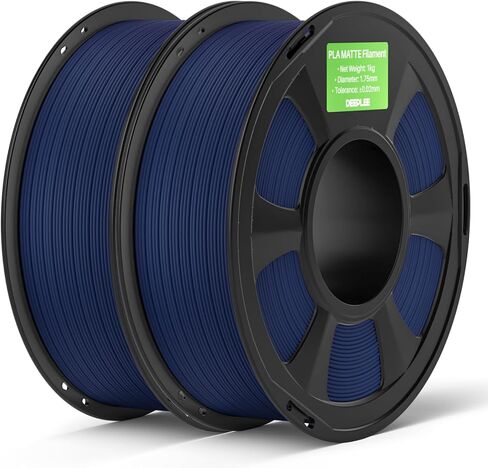 Matte PLA Filament 1.75mm, 1kg Navy Blue, 3D Printer Filament Dimensional Accuracy +/- 0.02mm, Smooth Texture, Fits for Most FDM 3D Printers in Saudi Arabia