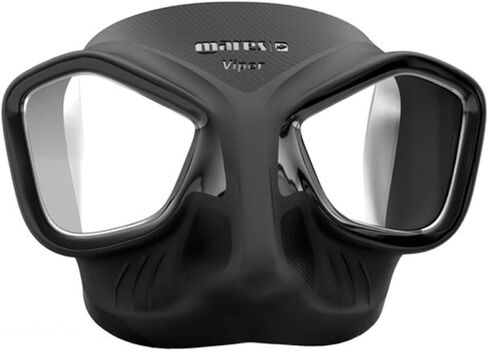 Mares Viper Mask for Freediving and Spearfishing - Low Volume Wide-Field Diving Mask with Fog-Resistant Silicone Skirt & Ergonomic Strap, Black in Kuwait