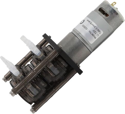 WALFRONT DC مضخة تمعجية بمحرك ناعم 3.2 × 6.4 مم على الأقل من أنبوب السيليكون مضخة الجرعات السائلة للأبحاث المختبرية وأحواض السمك مع عمر محرك 800 ساعة (24 فولت) in Kuwait