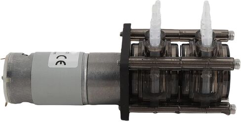WALFRONT DC مضخة تمعجية بمحرك ناعم 3.2 × 6.4 مم على الأقل من أنبوب السيليكون مضخة الجرعات السائلة للأبحاث المختبرية وأحواض السمك مع عمر محرك 800 ساعة (24 فولت) in Kuwait