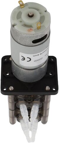WALFRONT DC مضخة تمعجية بمحرك ناعم 3.2 × 6.4 مم على الأقل من أنبوب السيليكون مضخة الجرعات السائلة للأبحاث المختبرية وأحواض السمك مع عمر محرك 800 ساعة (24 فولت) in Kuwait