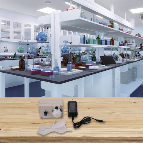 Adjustable Flow Peristaltic Dosing Pump, AC 100-240V Wide Voltage, 5-200mL/min Flow Rate, Low Noise <45dB, Detachable Pump Head, for Lab Biochemical Pharmaceutical Water Treatment Liquid Transfer in Saudi Arabia