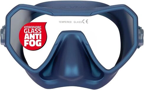 SALVIMAR Adult Neo Anti-Fog Diving Mask - Tempered Glass Wide-View Scuba & Spearfishing Mask with Integrated Anti-Fog Monocular Lens, Silicone Skirt & Adjustable Strap in Kuwait