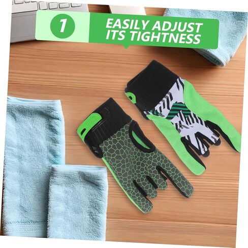 Professional Silicone Anti-Slip Bowling Gloves Fingerless Breathable Sports Gloves with Thumb Support Size L Green for Bowling Training and Competition in Kuwait
