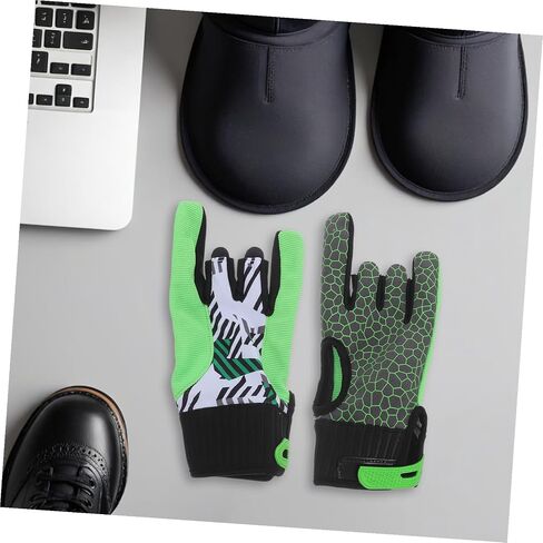 Professional Silicone Anti-Slip Bowling Gloves Fingerless Breathable Sports Gloves with Thumb Support Size L Green for Bowling Training and Competition in Kuwait