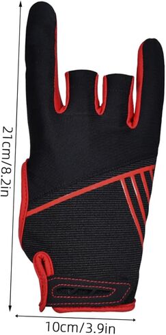 Breathable Anti-Slip Silicone Bowling Gloves Fingerless Sports Gloves for Outdoor Fitness Size L/XL for Bowling and Training in Kuwait