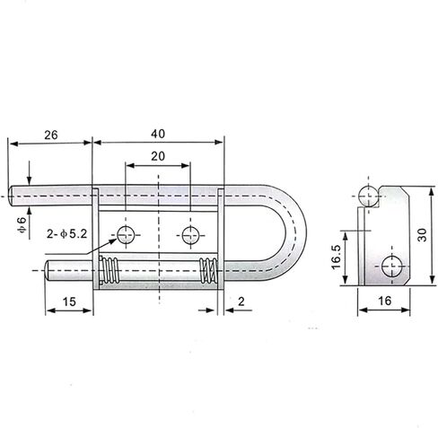 CL102 White Zinc Concealed Hinge, U-Shaped, Electric Cabinet, Iron, Hl037 Spring Bolt 1Pcs in Kuwait