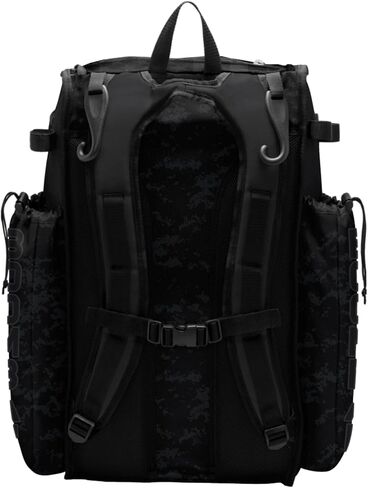 Boombah Catchers Superpack Bat Bag - 23-1/2" x 13-1/2" x 9-1/2" - USA Clandestine 2 Black/Charcoal - Holds 4 Bats - Backpack Version (no Wheels) in Kuwait