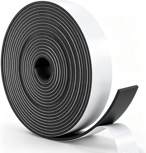 Single Sided Foam Tape Heavy Duty Waterproof, 2 Inch Wide x 1/4 Inch Thick EVA Foam Insulation Tape, Black Weather Stripping for Doors and AC Windows Seal, Soundproof 16.5ft in Kuwait