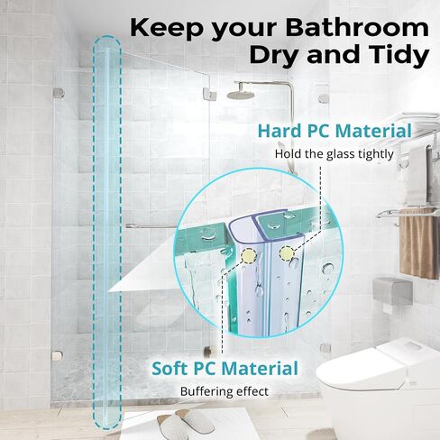 Glass Shower Door Seal Strip 2 Pack x 39 Inch U Type for 3/8" Thick Glass Frameless Shower Door Bottom Side Seal Trim Strip Door Sweep Ultra Clear Rubber Shower Door Leak Guard in Kuwait
