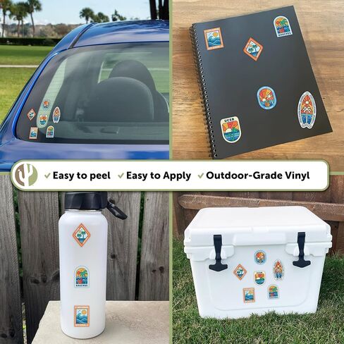 Desert Cactus University of California Santa Barbara Sticker UCSB Gauchos Vinyl Decals Laptop Water Bottle Car Scrapbook T2 (Type 2-Surfing) in Saudi Arabia