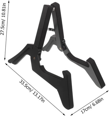 Toddmomy Folding Instrument Stand for Violin, Ukulele, Mandolin and Guitar – Portable Black Plastic Floor Holder with A-frame Support for Home Practice, Studio, and Event Use in Kuwait