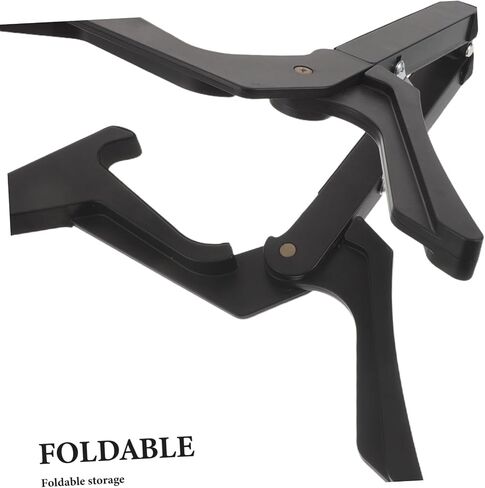 Toddmomy Folding Instrument Stand for Violin, Ukulele, Mandolin and Guitar – Portable Black Plastic Floor Holder with A-frame Support for Home Practice, Studio, and Event Use in Kuwait