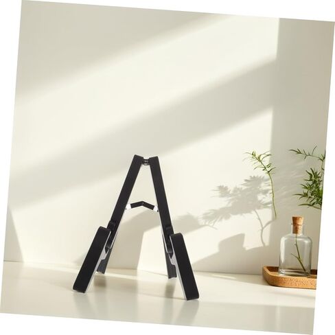 Toddmomy Folding Instrument Stand for Violin, Ukulele, Mandolin and Guitar – Portable Black Plastic Floor Holder with A-frame Support for Home Practice, Studio, and Event Use in Kuwait