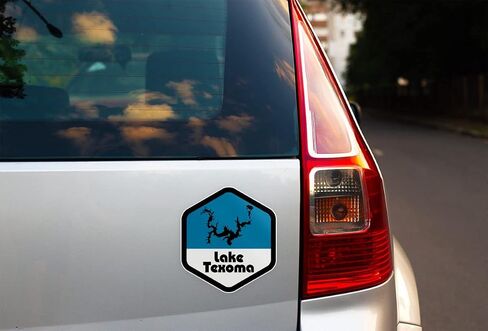 Squiddy Lake Texoma Oklahoma Texas - Vinyl Sticker Decal for Phone, Laptop, Water Bottle (3" Wide) in Saudi Arabia
