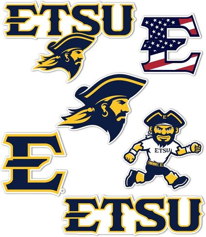 Desert Cactus East Tennessee State University Sticker ETSU Buccaneers Bucsr Vinyl Decals Laptop Water Bottle Car Scrapbook Sheet T2 (Type 2-3) in Saudi Arabia
