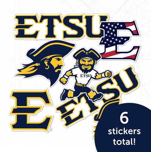 Desert Cactus East Tennessee State University Sticker ETSU Buccaneers Bucsr Vinyl Decals Laptop Water Bottle Car Scrapbook Sheet T2 (Type 2-3) in Saudi Arabia
