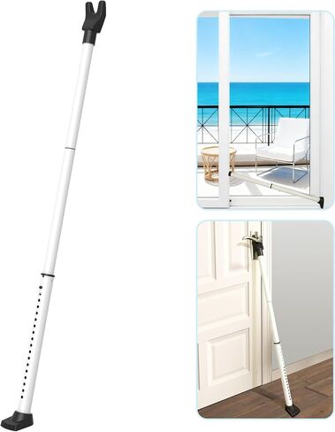 Upgraded Door Security Bar & Sliding Door Lock Bar,Door Stoppers,Adjustable Heavy Duty Door Jammer for Apartment,Home(1 Pack,White) in Kuwait