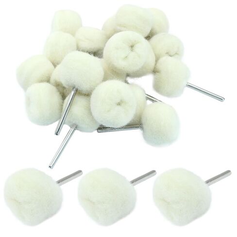 20pcs Cashmere Polishing Buffing Wheel, Buffing Wheel with 3mm×25mm Shank for Polishing Kit in Kuwait