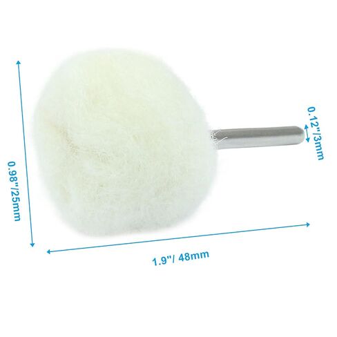 20pcs Cashmere Polishing Buffing Wheel, Buffing Wheel with 3mm×25mm Shank for Polishing Kit in Kuwait