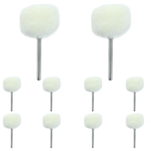 20pcs Cashmere Polishing Buffing Wheel, Buffing Wheel with 3mm×25mm Shank for Polishing Kit in Kuwait
