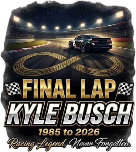 ملصق تذكاري لـ Kyle Busch Final Lap، مقاس 5x5 بوصة رقم 8 ملصق تحية للسباق، فينيل، لمسة نهائية لامعة، للسيارات والشاحنات وأجهزة الكمبيوتر المحمولة والطائرات in Kuwait