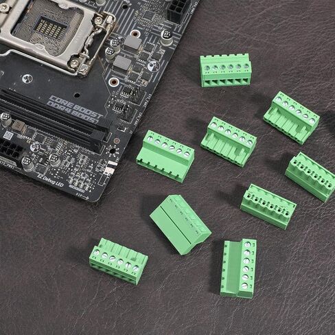 5 Sets 6 Pin Connector Screw Terminal Block Pluggable Quick No Soldering Phoenix Type Connectors 6 Pin 3.81mm Pitch Screws Terminal Block Connector Assortment Kit for 28-16AWG Cable in Kuwait