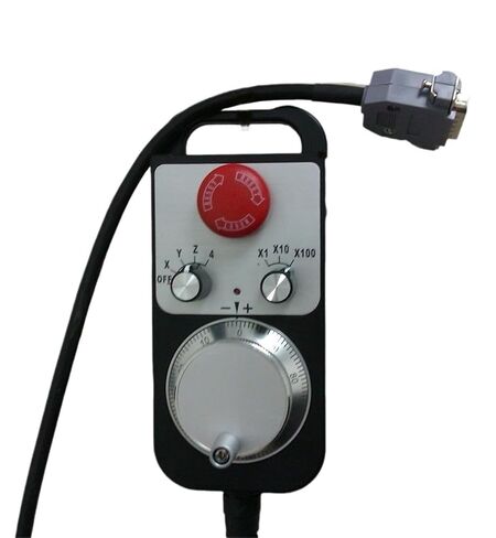 Manual Pulse Generator 6 axis Handheld Encoder MPG TM1474 with E Stop 5.8 Meters Spiral Cable | TM1474-100BST24 in Kuwait