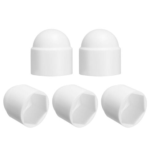 uxcell 12 قطعة غطاء صامولة سداسية، M12x19x23mm غطاء حماية صامولة قبة بلاستيكية أغطية مسامير سداسية للأثاث الداخلي والخارجي لتزيين مسامير السيارات، أبيض in Kuwait