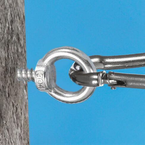 5Pcs 304 Stainless Steel Eye Bolt, M4*16 Self Tapping Eye Hooks for Wood Hanging Tie Downs Hammock Swing Chair Yoga in Kuwait