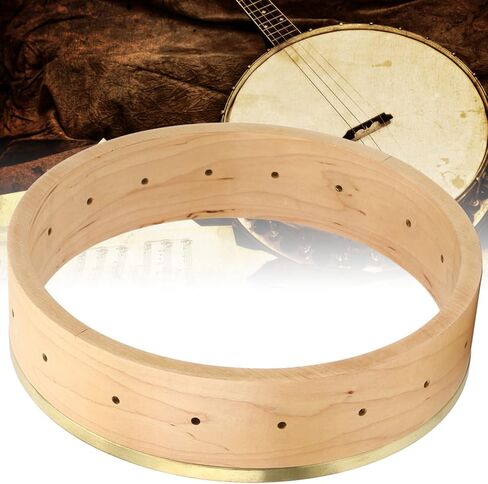 11 Inch Maple Banjo Rim for Banjo Parts Accessories, 27.9cm Hollow Frame, 12.19mm Thickness, Lightweight Musical Instrument Tool for Protection and Portability in Kuwait