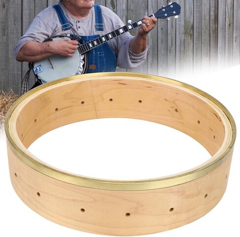 11 Inch Maple Banjo Rim for Banjo Parts Accessories, 27.9cm Hollow Frame, 12.19mm Thickness, Lightweight Musical Instrument Tool for Protection and Portability in Kuwait