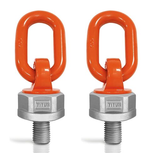2 Pcs Swivel Eye Bolt Hoist Ring 1/2" x 19 Standard Load Capacity 1500 Lbs, American Standard Universal Heavy Duty Swivel Hoist Ring 360° Rotation Made of Alloy Steel, Tensile Strength > 1080MPa in Kuwait