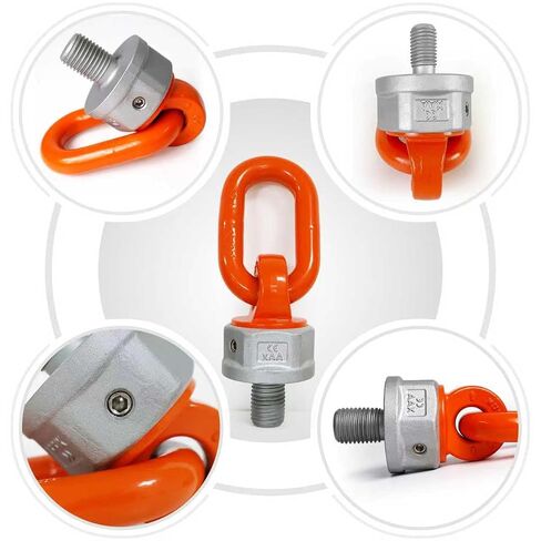 2 Pcs Swivel Eye Bolt Hoist Ring 1/2" x 19 Standard Load Capacity 1500 Lbs, American Standard Universal Heavy Duty Swivel Hoist Ring 360° Rotation Made of Alloy Steel, Tensile Strength > 1080MPa in Kuwait