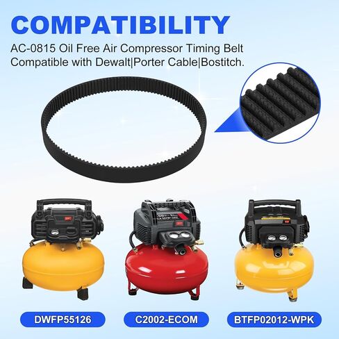 AC-0815 Air Compressor Replacement Belts，Compatible with Craftsman,also for DeWalt Oil Free Air Compressor，Part Numbers CAC-1311, CAC-1342 in Saudi Arabia