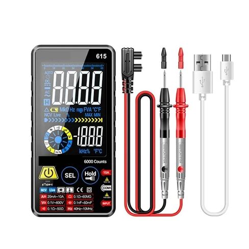 Digital Multimeter Automatic 615 Touch Screen Rechargeable 6000 Counts Voltage Current Tester Electrician Tools in Kuwait