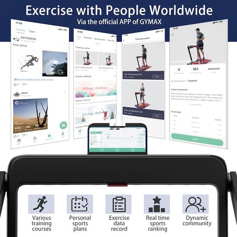 جهاز سير كهربائي 2 في 1 قابل للطي من Goplus، جهاز مشي كهربائي Superfit بقوة 2.25 حصان تحت المكتب، بدون تركيب مع جهاز تحكم عن بعد، تحكم في التطبيق وشاشة LED، المشي والركض للمكتب المنزلي in Kuwait