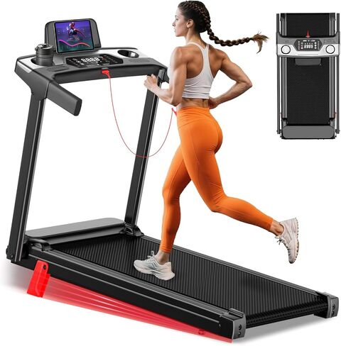 Foldable Treadmill for Home, 3-in-1 Walking Pad with 15% Incline Handle Bar, 300LBS Capacity, 3.0HP Quiet Brushless, Small Treadmills for Small Spaces FutureGlide in Kuwait