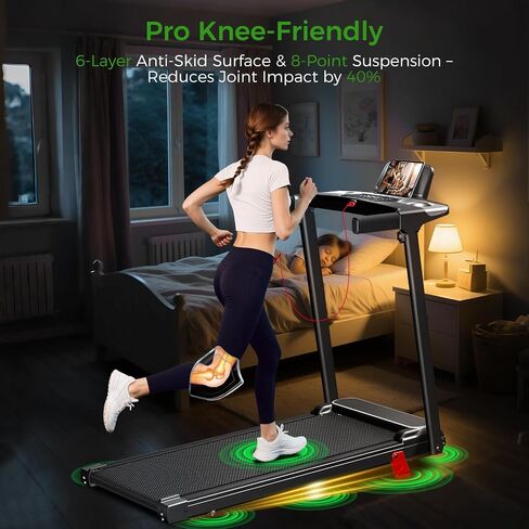 Foldable Treadmill for Home, 3-in-1 Walking Pad with 15% Incline Handle Bar, 300LBS Capacity, 3.0HP Quiet Brushless, Small Treadmills for Small Spaces FutureGlide in Kuwait