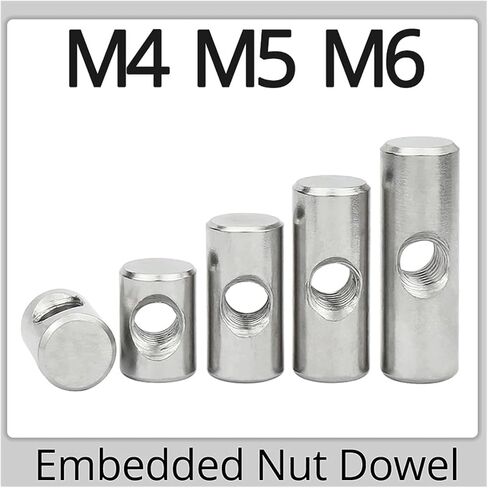 Barrel Bolt, M4 M5 M6 Cylindrical Pin Stainless Steel Dowel Cross Hole Hammer Embedded Nut in Kuwait
