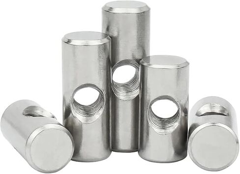 Barrel Bolt, M4 M5 M6 Cylindrical Pin Stainless Steel Dowel Cross Hole Hammer Embedded Nut in Kuwait