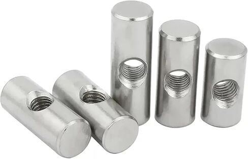 Barrel Bolt, M4 M5 M6 Cylindrical Pin Stainless Steel Dowel Cross Hole Hammer Embedded Nut in Kuwait