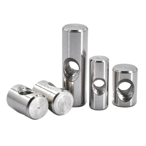 Barrel Bolts,Barrel Bolt Barrel Bolts, 5PCS Steel Cylindrical Pin Dowel Cross Hole Hammer Embedded Nut for Wood Furniture(M5x18) in Kuwait