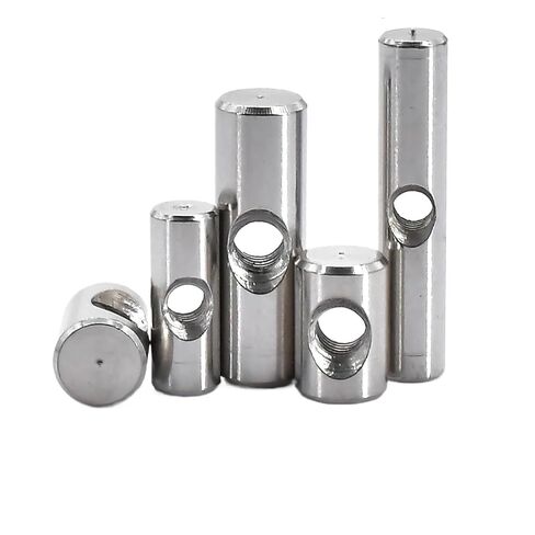 Barrel Bolts,Barrel Bolt Barrel Bolts, 5PCS Steel Cylindrical Pin Dowel Cross Hole Hammer Embedded Nut for Wood Furniture(M5x18) in Kuwait