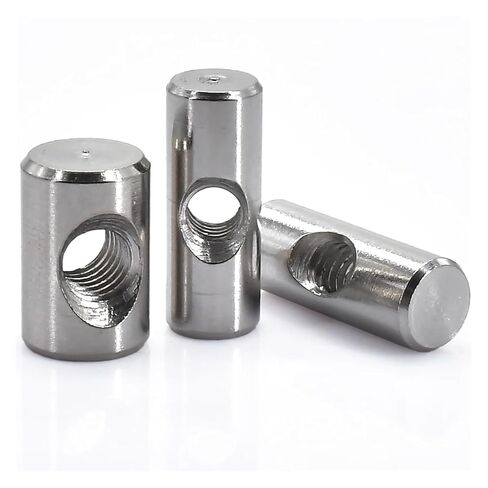 Barrel Bolts,Barrel Bolt Barrel Bolts, 5PCS Steel Cylindrical Pin Dowel Cross Hole Hammer Embedded Nut for Wood Furniture(M5x18) in Kuwait