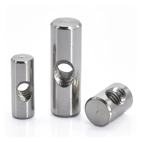 Barrel Bolts,Barrel Bolt Barrel Bolts, 5PCS Steel Cylindrical Pin Dowel Cross Hole Hammer Embedded Nut for Wood Furniture(M5x18) in Kuwait