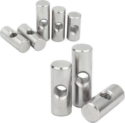 Barrel Bolt, Cylindrical Pin Dowel Cross Hole Hammer Embedded Nut for Wood Furniture Stainless Steel in Kuwait