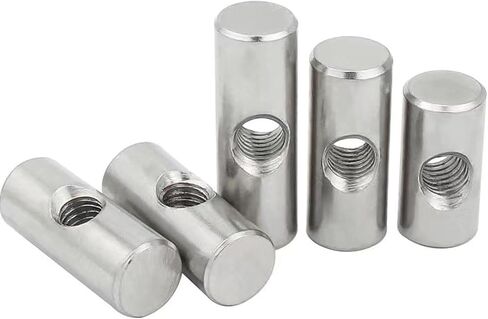 Barrel Bolt, Cylindrical Pin Dowel Cross Hole Hammer Embedded Nut for Wood Furniture Stainless Steel in Kuwait