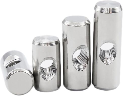 Barrel Bolt, Cylindrical Pin Dowel Cross Hole Hammer Embedded Nut for Wood Furniture Stainless Steel in Kuwait